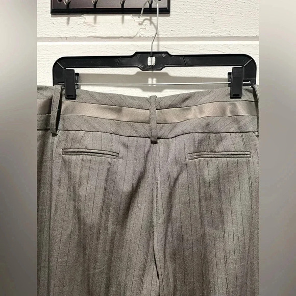 NWT Sharagano Studio Straight Leg High Waist Striped Trousers with Satin Sz 14 - Picture 7 of 8